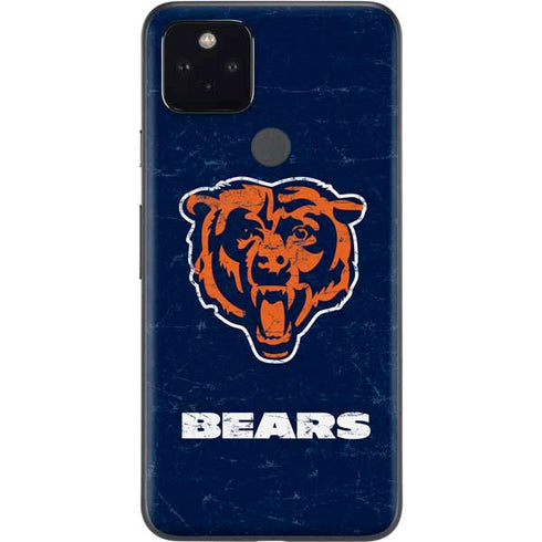 NFL Chicago Bears - Alternate Distressed Google Pixel 5a Skin